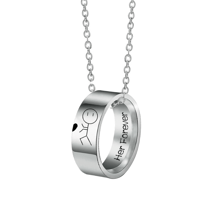 His Always & Her Forever Couple Ring Necklaces - S