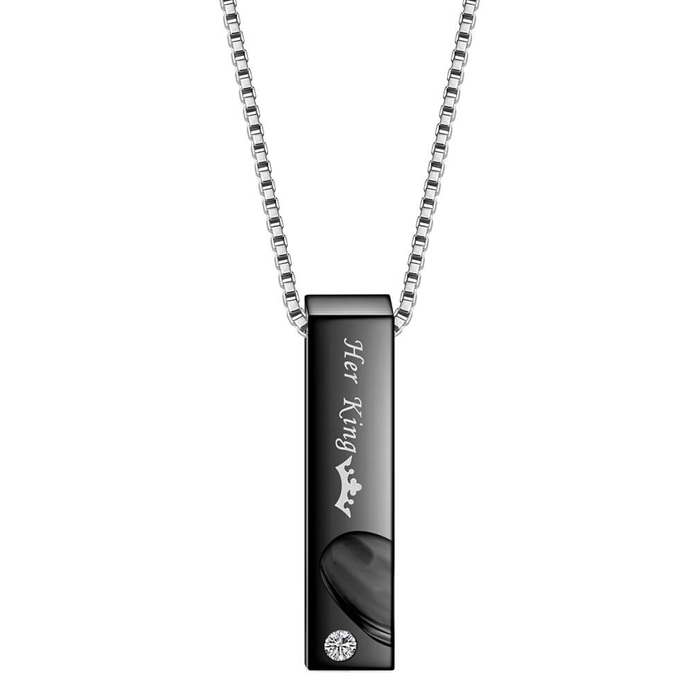 His Queen, Her King Couple Necklace - Worldnetgift