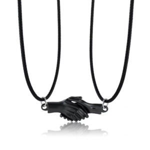 Magnetic Handshake Necklace with Holding Hands Pen