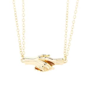 Magnetic Handshake Necklace with Holding Hands Pen