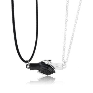 Magnetic Handshake Necklace with Holding Hands Pen