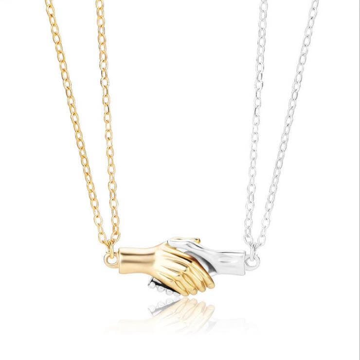 Magnetic Handshake Necklace with Holding Hands Pen
