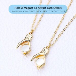 Magnetic Handshake Necklace with Holding Hands Pen