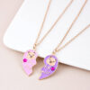 Magnetic Bear BFF Necklace Set 2-Piece Heart Frien