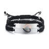 Magnetic Couple Bracelet Black 2pcs