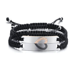 Magnetic Couple Bracelet Black 2pcs