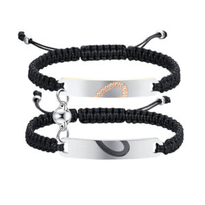 Magnetic Couple Bracelet Black 2pcs