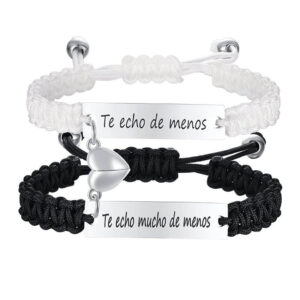 Magnetic Couple Bracelet Black and White Set
