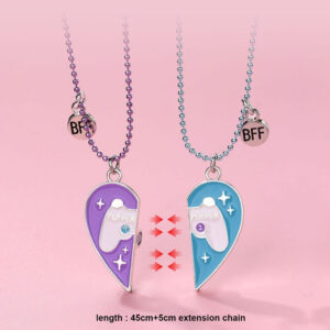 Magnetic Game Pulse Heart BFF Necklaces