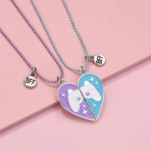 Magnetic Game Pulse Heart BFF Necklaces