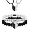 Magnetic Heart Necklace and Heart Bracelet Set