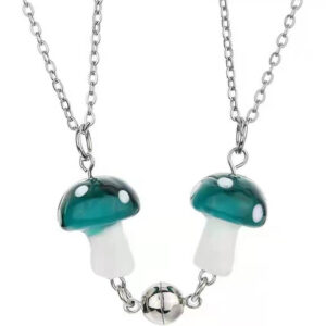 Magnetic Mushroom Friendship Necklaces Set of Two