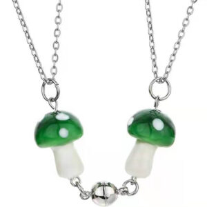 Magnetic Mushroom Friendship Necklaces Set of Two