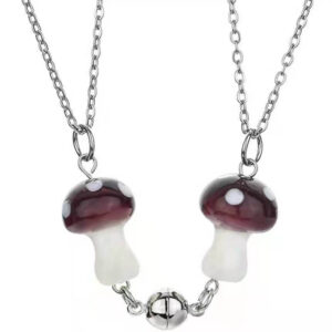 Magnetic Mushroom Friendship Necklaces Set of Two