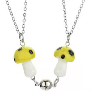Magnetic Mushroom Friendship Necklaces Set of Two