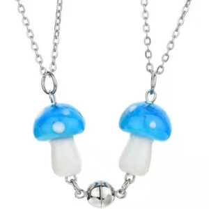 Magnetic Mushroom Friendship Necklaces Set of Two