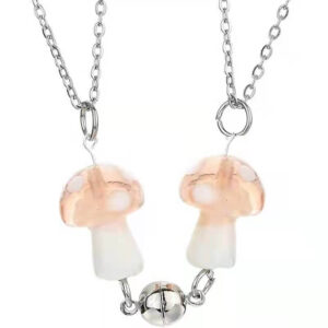 Magnetic Mushroom Friendship Necklaces Set of Two