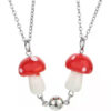 Magnetic Mushroom Friendship Necklaces Set of Two