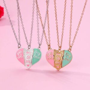 Hearts Magnetic Necklace Set - Mother & Daughters