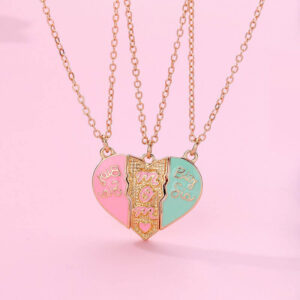 Hearts Magnetic Necklace Set - Mother & Daughters 