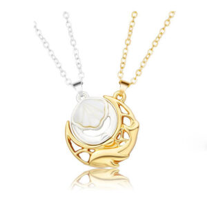 Magnetic Shell and Whale Neckalce Set