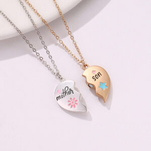 Mom and Son Matching Necklace Magnetic