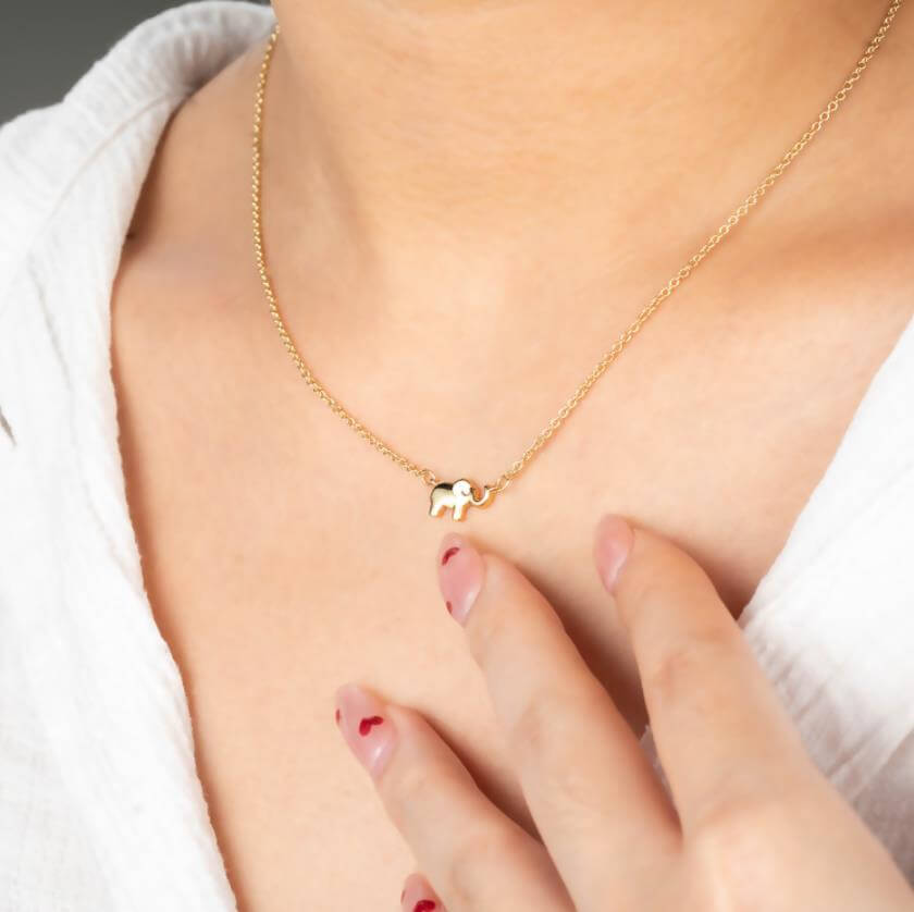 Mother Daughter Elephant Matching Necklace