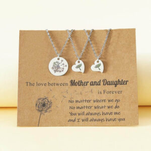 Dandelion Mother-Daughter Matching Necklaces