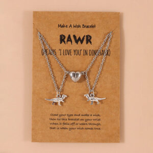 Dinosaur Lovers Magnetic Friendship Necklace for T