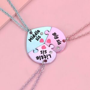 Best Friends Forever Friendship Necklace for 3 Peo