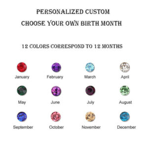 Personalized Birthstone Necklace with Family's Nam
