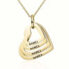 Personalized Heart Necklace Engraved with Family's