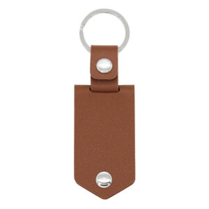 Personalized Leather Keychain with Picture and Tex