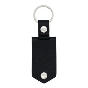 Personalized Leather Keychain with Picture and Tex