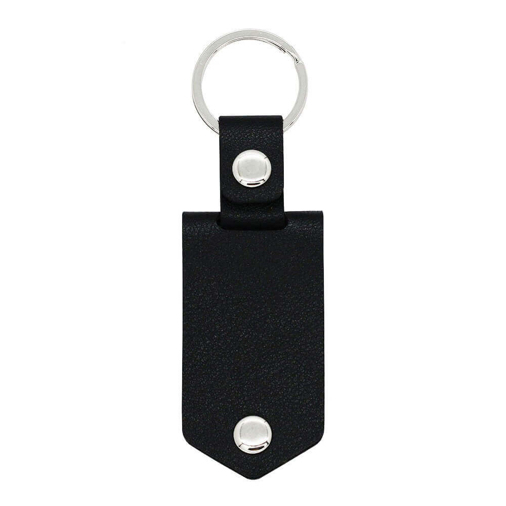 Personalized Leather Keychain with Picture and Tex