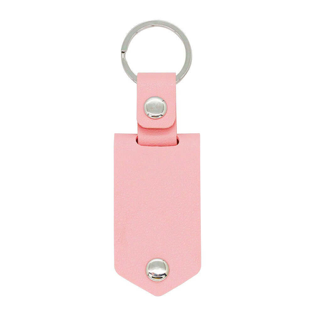Personalized Leather Keychain with Picture and Tex