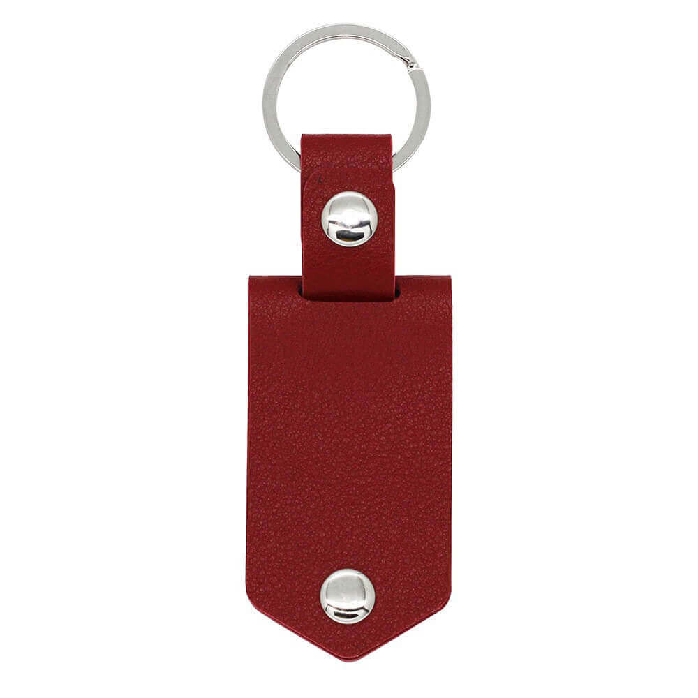 Personalized Leather Keychain with Picture and Tex
