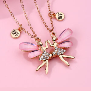 Pixie High-Five: Crystal Wing Magnetic Charm Neckl