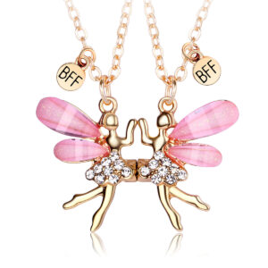 Pixie High-Five: Crystal Wing Magnetic Charm Neckl