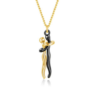 Couple Hugging Pendant Necklace