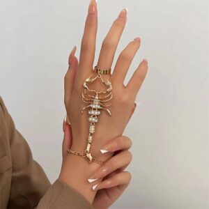 Scorpion Ring Bracelet, Creative Scorpio Jewelry f