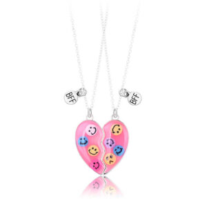 Smiley Face Necklace for 2 People
