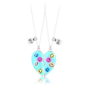 Smiley Face Necklace for 2 People