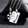Snowflake Love Matching Necklaces