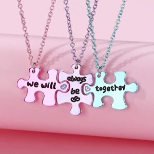 Tri-BFF Puzzle Necklaces We'll Always Be Together