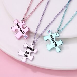 Tri-BFF Puzzle Necklaces We'll Always Be Together