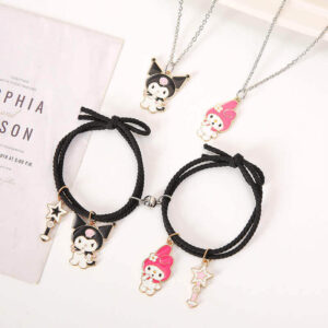 Two Girls Matching Necklaces and Bracelets 4-Piece