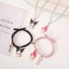 Two Girls Matching Necklaces and Bracelets 4-Piece