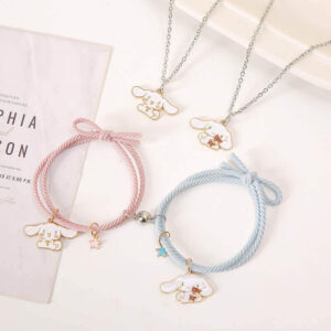 Two Girls Matching Necklaces and Bracelets 4-Piece