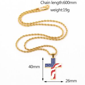 US Map Cross Matching Necklaces 2pcs